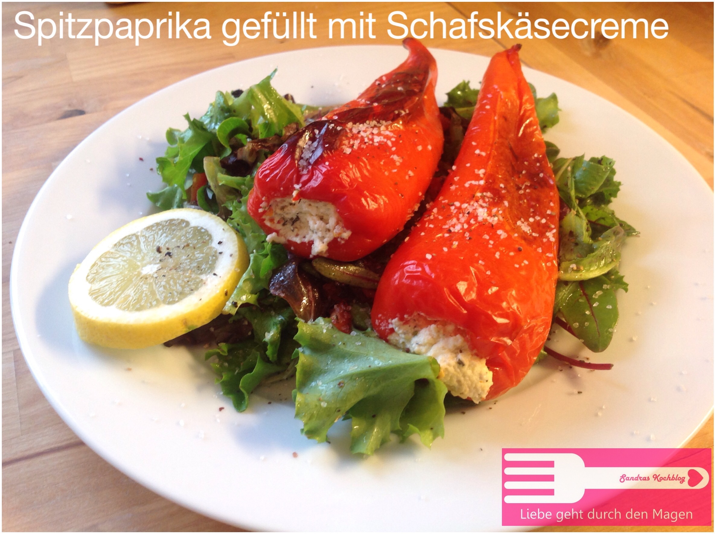 Spitzpaprika mit Schafskäsecreme (Low Carb) - Sandras Kochblog