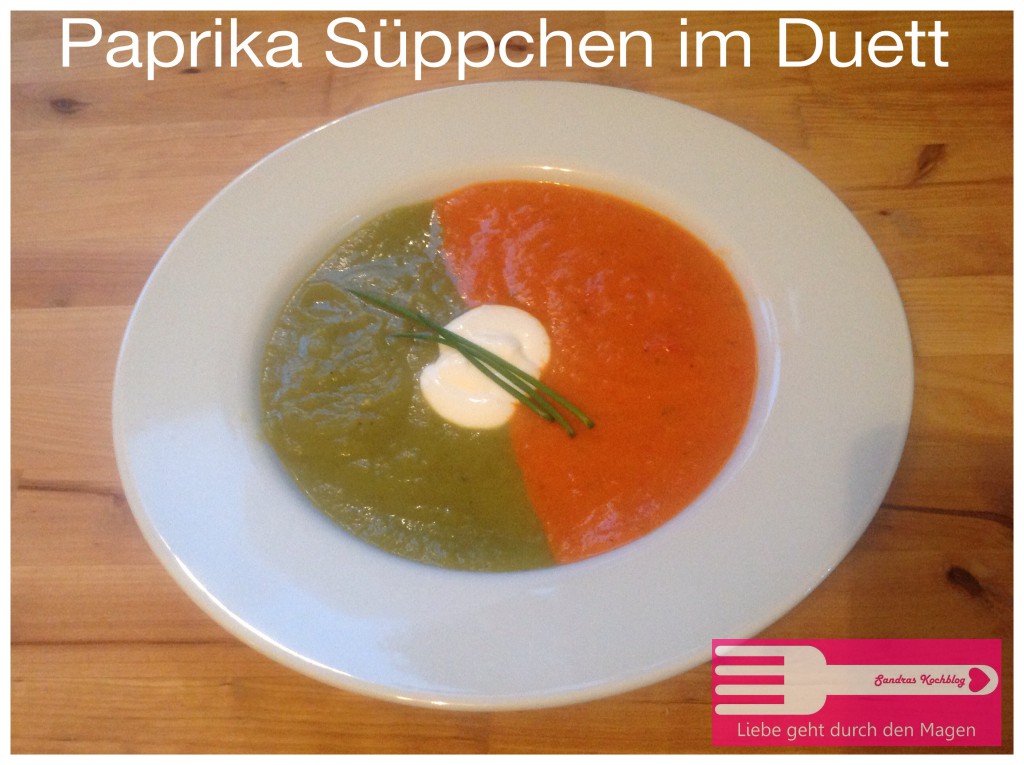 Paprika Süppchen im Duett - Sandras Kochblog