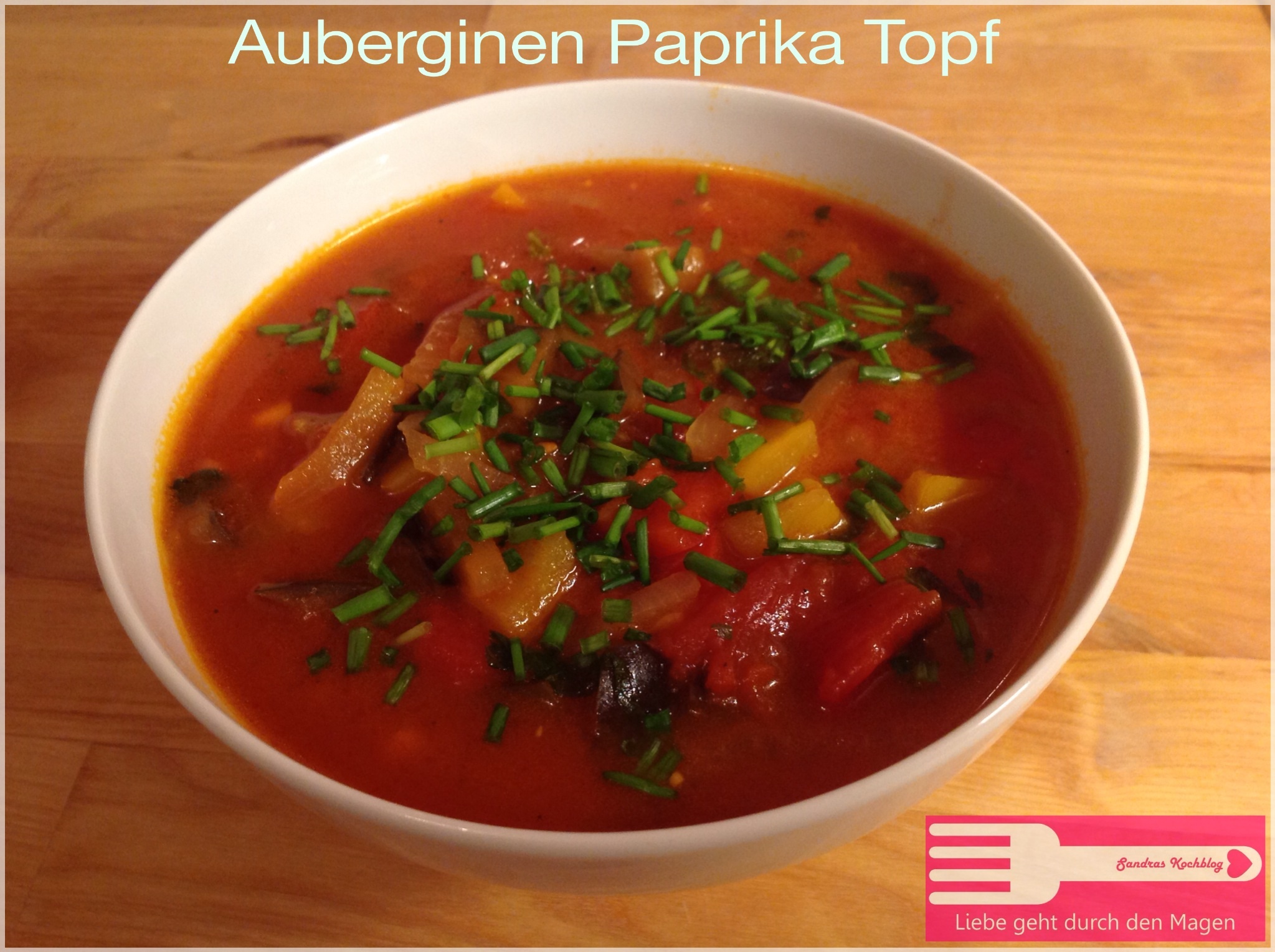 Auberginen Paprika Topf (Low Carb) - Sandras Kochblog
