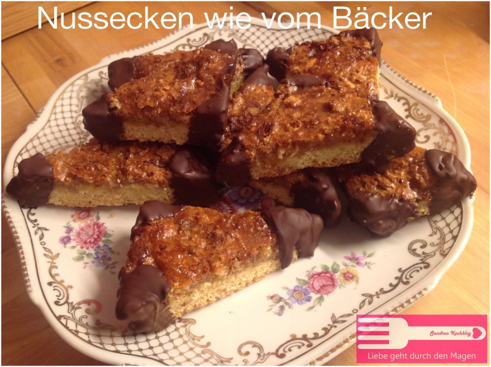 Nussecken (Originalrezept von Guildo Horns Mutter Lotti) - Sandras Kochblog