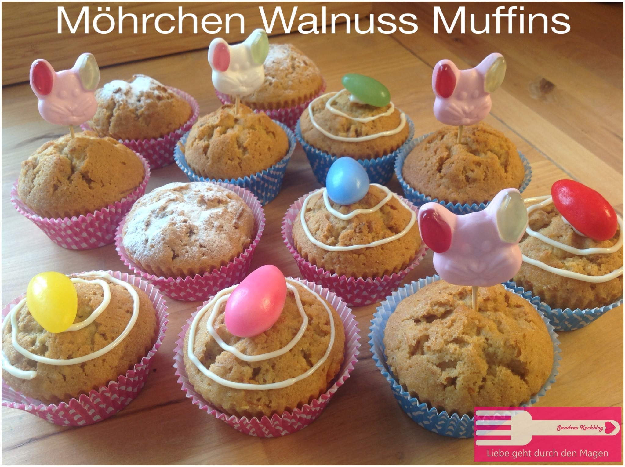 Möhrchen Walnuss Muffins - Sandras Kochblog