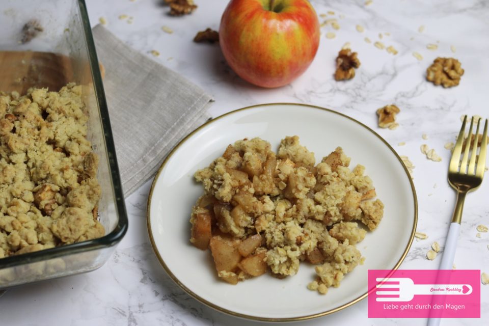 Apple Crumble mit Haferflocken - Sandras Kochblog