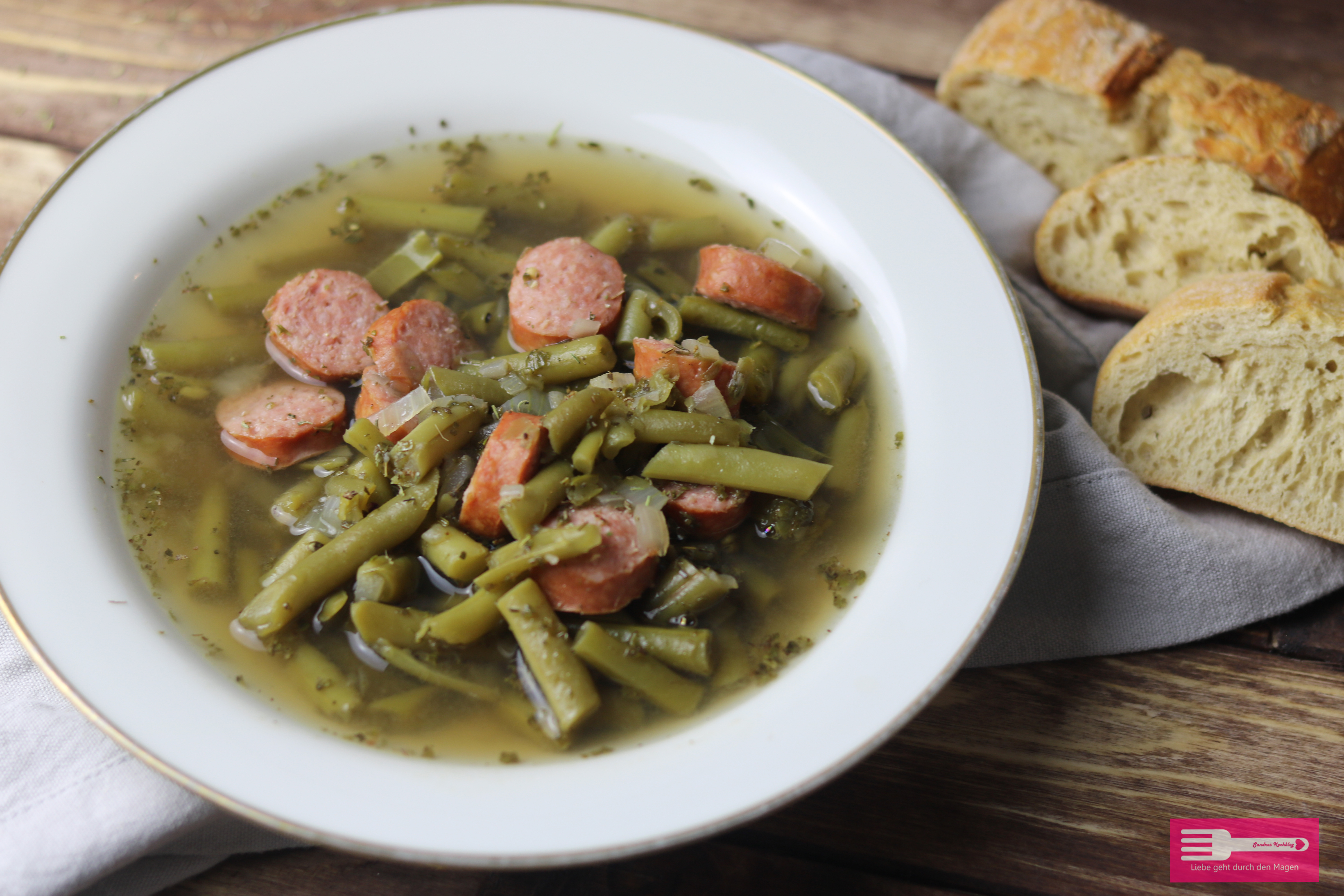 Grune Bohnen Eintopf Mit Mettwurst Low Carb Sandras Kochblog