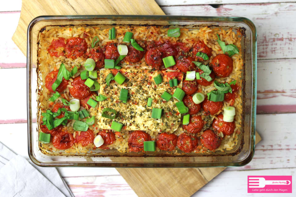 Ofenreis mit Tomaten &amp; Feta - Sandras Kochblog