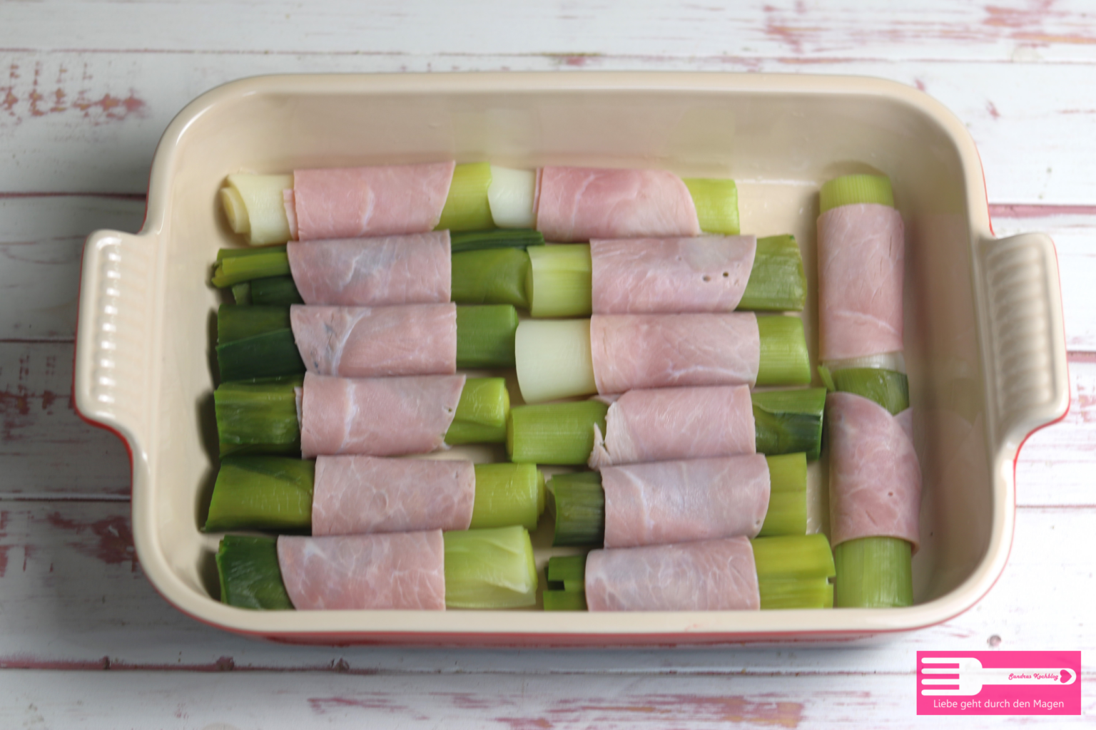 Lauch Schinken Röllchen - Sandras Kochblog Lauch Schinken Röllchen - Sandras Kochblog